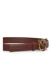 PINKO LOVE BERRY Curea de piele vin de burgundă - aur antic - Curele - 2