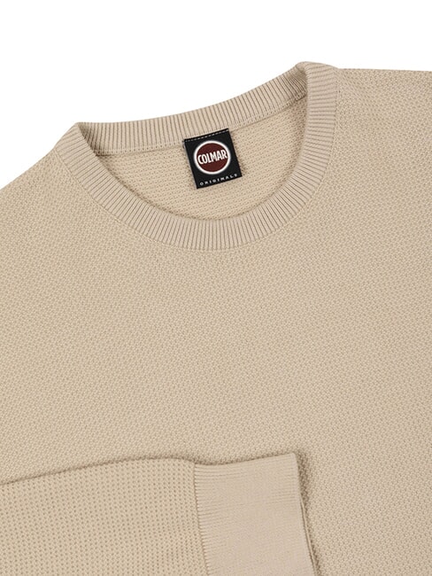 ORIGINALS BAFFLE Pulover cu guler rotund din bumbac iută - Pulovere pentru bărbați