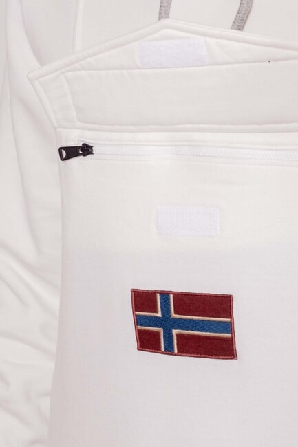 BURGEE Hanorac cu gluga st&acirc;rc alb - hanorace