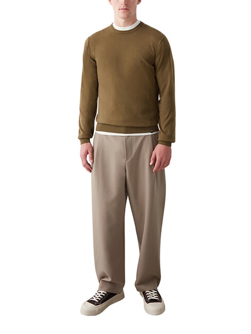 ORIGINALS EXPLORING Pulover cu guler rotund din bumbac soldat - Pulovere pentru bărbați