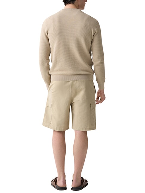 ORIGINALS BAFFLE Pulover cu guler rotund din bumbac iută - Pulovere pentru bărbați