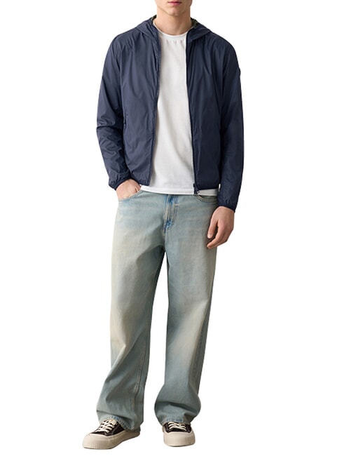 ORIGINALS REPUNK Geacă de v&acirc;nt reversibilă albastru marin-botanic - Jachete pentru bărbați