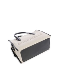 COCCINELLE MYRTHA26 CANVAS Geantă de m&acirc;nă, cu curea de umăr natural / noir - Genți femei - 3