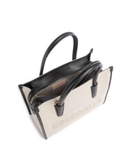 COCCINELLE MYRTHA26 CANVAS Geantă de m&acirc;nă, cu curea de umăr natural / noir - Genți femei - 4