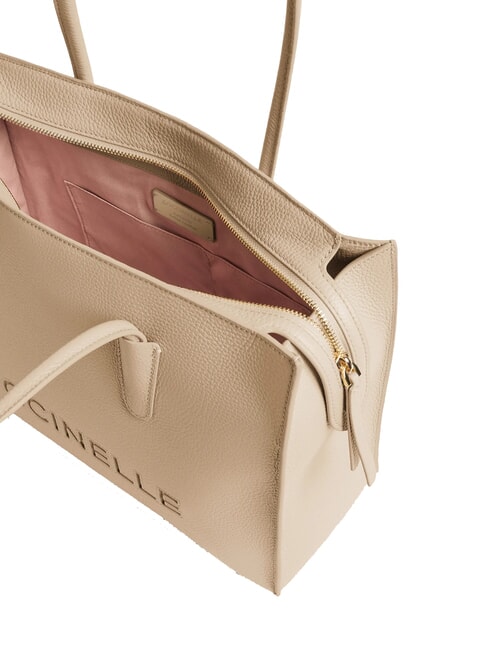 MYRTHA26 Geantă de umăr, piele scoică de nisip - Genți femei