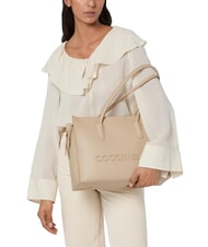 COCCINELLE MYRTHA26 Geantă de umăr, piele scoică de nisip - Genți femei - 5