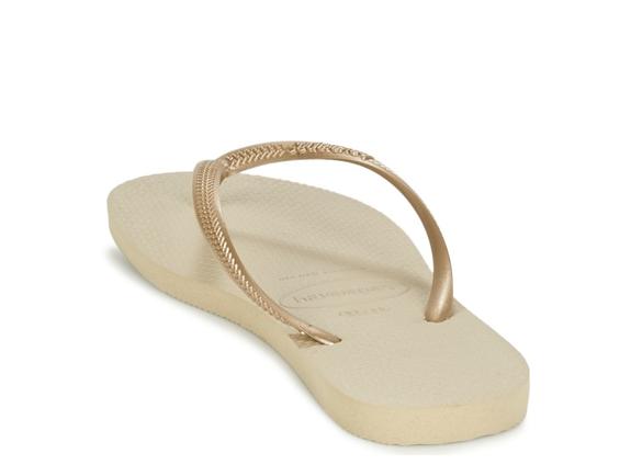 flip flops SLIM SAND GRAY / LUMINĂ DE AUR - Pantofi femei