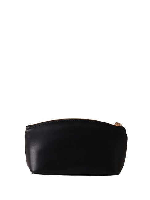 LETTERING Mini geantă de toaletă din piele negru - Genți plic și truse