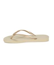 HAVAIANAS flip flops SLIM SAND GRAY / LUMINĂ DE AUR - Pantofi femei - 4