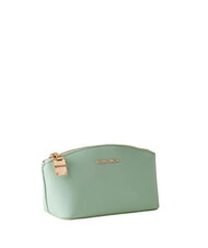 BORBONESE LETTERING Mini geantă de toaletă din piele lichen - Genți plic și truse - 2