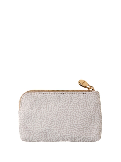 CLASSICA Husa pentru monede cu breloc bumbac alb - Portchei