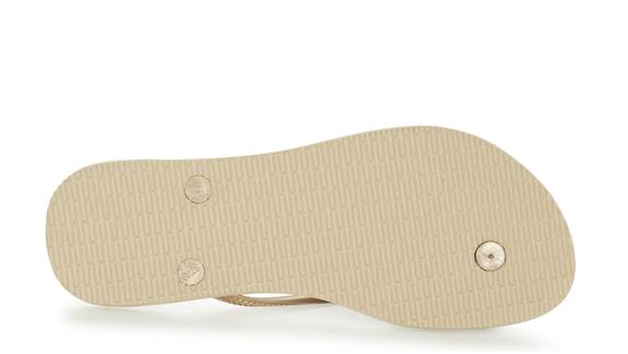 flip flops SLIM SAND GRAY / LUMINĂ DE AUR - Pantofi femei