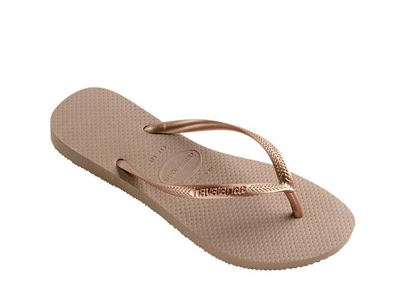 flip flops SLIM rose / aur - Pantofi femei
