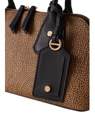 BORBONESE GEMINI Geantă de umăr natural op / negru - Genți femei - 4