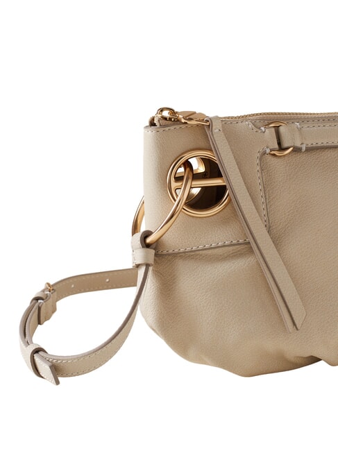 LONDON Geantă de umăr, piele bumbac alb - Genți femei