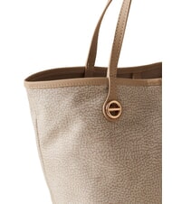 BORBONESE FLIGHT Geantă de m&acirc;nă cu curea de umăr nisip - Genți femei - 4