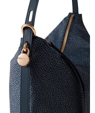 BORBONESE PRIVE Geantă de umăr verticală albastru lapislazuli - Genți femei - 4