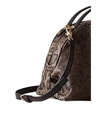 BORBONESE SEXY Geantă de m&acirc;nă, cu curea de umăr, din piele maro/abanos - Genți femei - 4