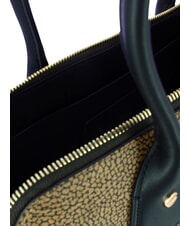 BORBONESE GEMINI Geantă de umăr natural op / negru - Genți femei - 4