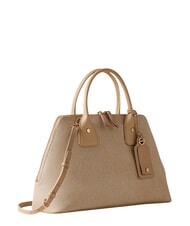 BORBONESE GEMINI Geantă de m&acirc;nă, cu curea de umăr nisip - Genți femei - 3
