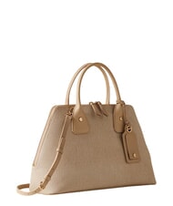BORBONESE GEMINI Geantă de m&acirc;nă, cu curea de umăr nisip - Genți femei - 4