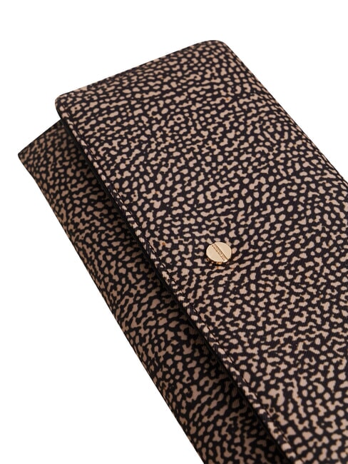 CLASSICA Portofel mare cu clapă OP / NATURAL / NEGRU - Portofele femei