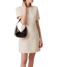 BORBONESE OYSTER Geantă de umăr, piele NEGRU / NATURAL OP - Genți femei - 2