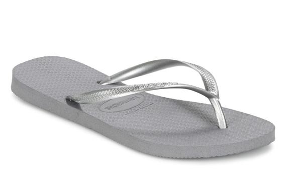 flip flops SLIM oțel / gri - Pantofi femei