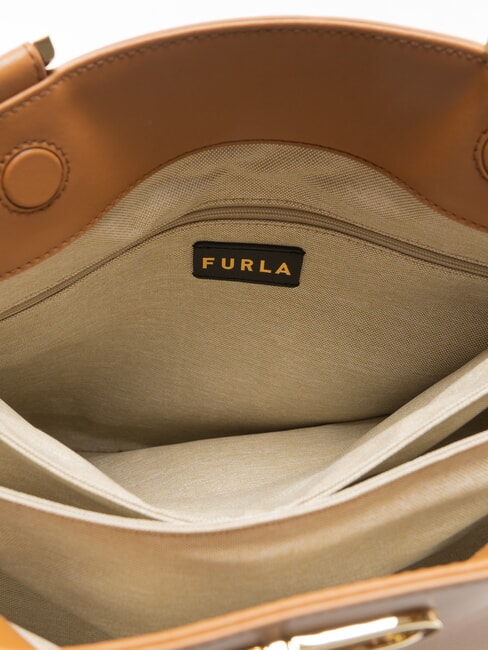 TEIA Geantă de piele coniac - Genți femei