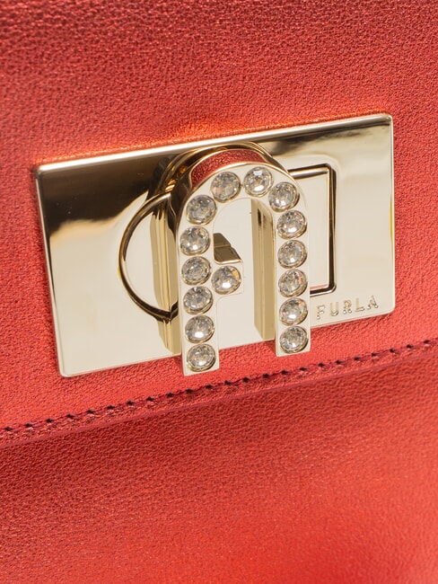 CAMPIONARIO - 1927 Geantă mini cu curea de umăr roșu venețian - Genți femei