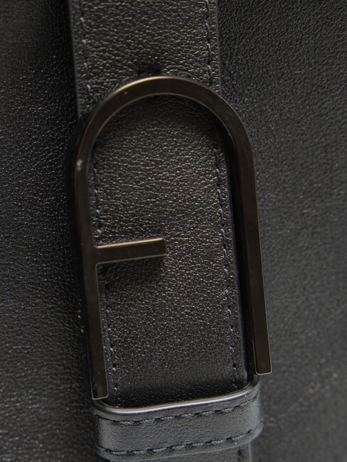 CAMPIONARIO - FLOW Geantă de umăr din piele negru - Genți femei