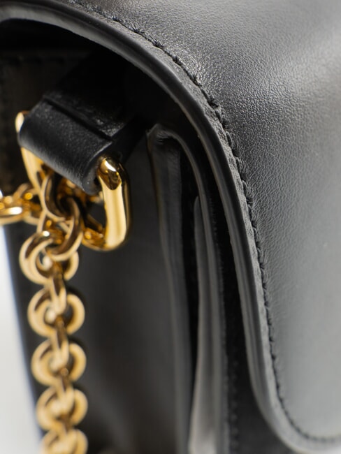 CAMPIONARIO - SFERA Geantă mini din piele. Geantă de umăr. negru - Genți femei