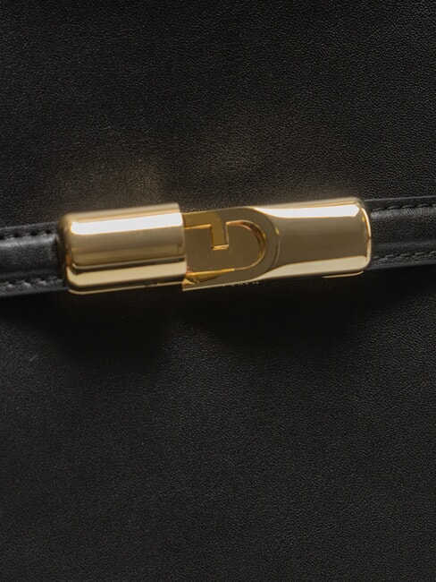 GOCCIA  Geantă de cumpărături din piele negru - Genți femei