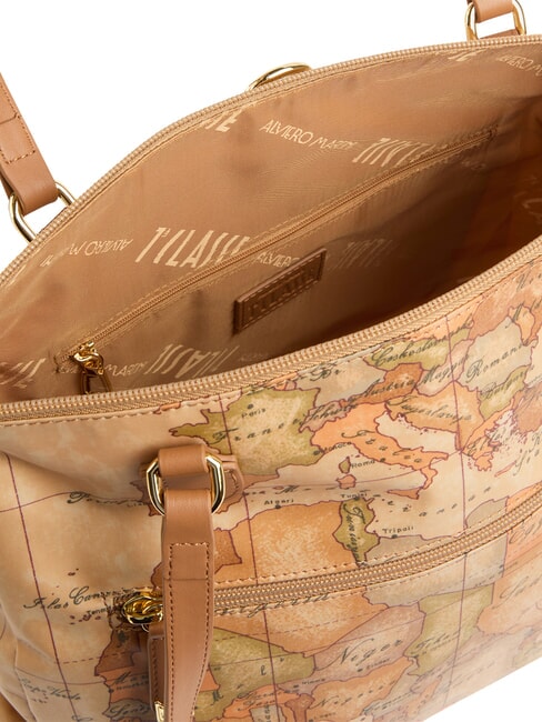 GEO CLASSIC Geantă de cumpărături dublă NATURAL - Genți femei