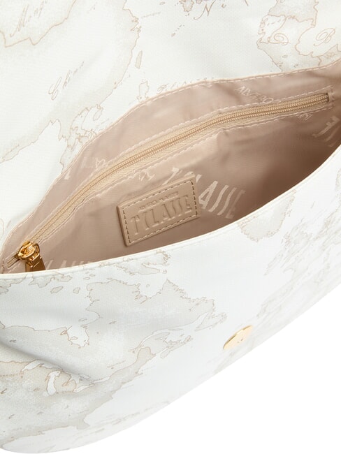 GEO CLASSIC Geantă de umăr cu clapă alb - Genți femei