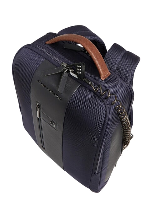 BRIEF 2 rucsac pentru laptop și suport pentru iPad din material reciclat albastru/piele - Rucsacuri pentru laptop