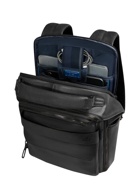 S141 Rucsac din piele, suport pentru laptop de 14" negru - Rucsacuri pentru laptop