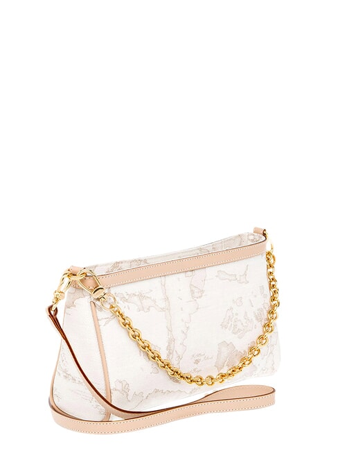 GEO CLASSIC Geantă de umăr cu lanț alb - Genți femei