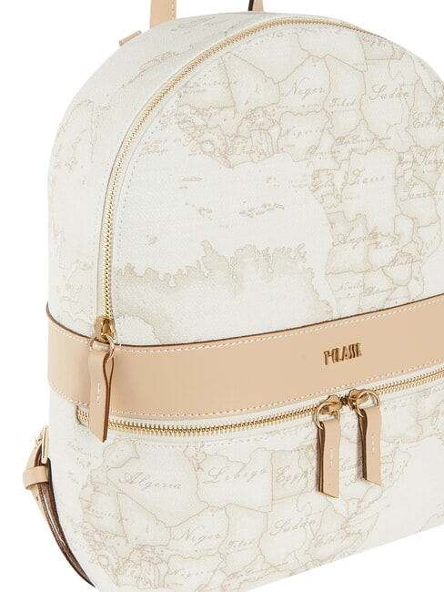 GEO CLASSIC Rucsac cu buzunar frontal și posterior alb - Genți femei