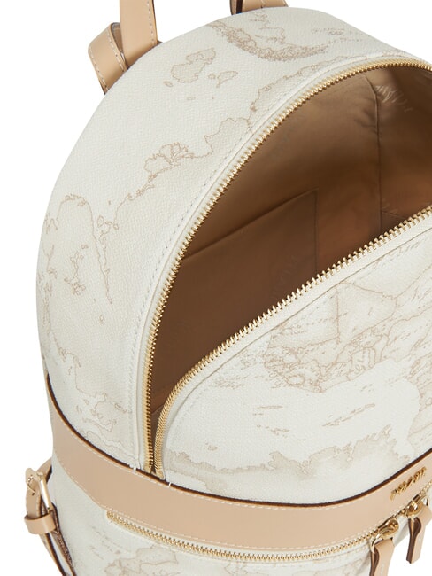 GEO CLASSIC Rucsac cu buzunar frontal și posterior alb - Genți femei