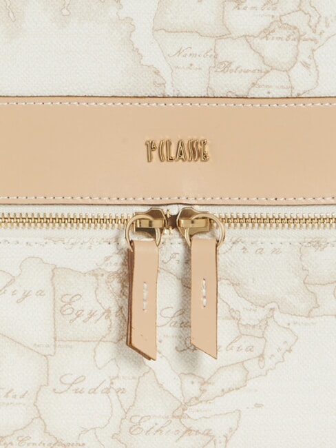 GEO CLASSIC Rucsac cu buzunar frontal și posterior alb - Genți femei