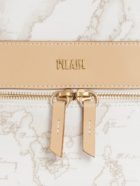 GEO CLASSIC Rucsac cu buzunar frontal alb - Genți femei