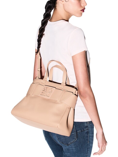 A|X Geantă de m&acirc;nă, cu curea de umăr ghimbir confiat - Genți femei