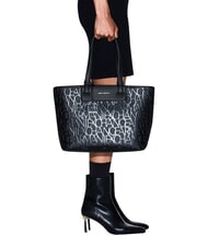 ARMANI EXCHANGE A|X ALL OVER Geantă de cumpărături de umăr negru - Genți femei - 3