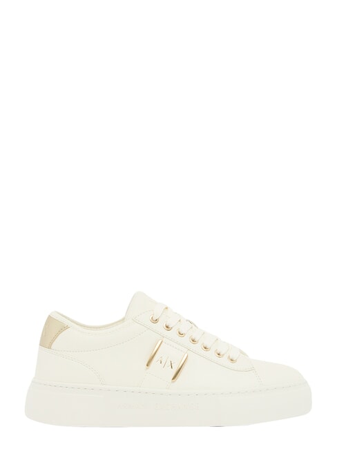 KURT Adidași alb-gălbui + auriu pal - Pantofi unisex