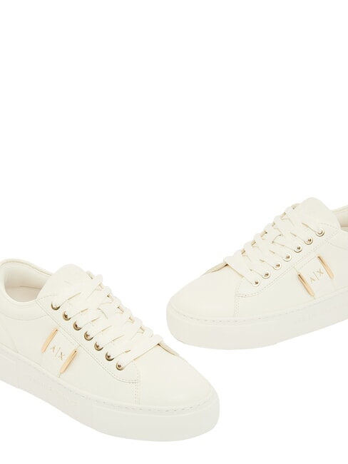 KURT Adidași alb-gălbui + auriu pal - Pantofi unisex