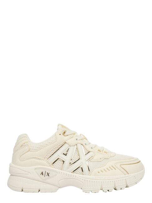 SPEED Adidași alb-gălbui + auriu pal - Pantofi unisex