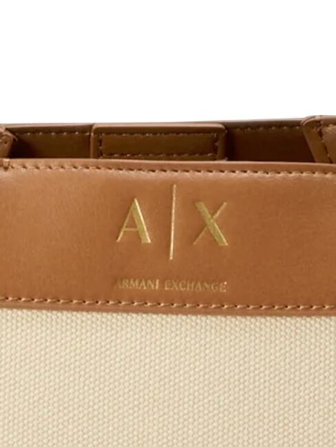 WAVE Geantă de cumpărături cu curea de umăr argilă naturală / salină - Genți femei