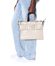 ARMANI EXCHANGE A|X BUCKLE Cumpărător manual, cu curea de umăr nisip - Genți femei - 3
