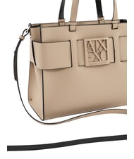 ARMANI EXCHANGE A|X BUCKLE Cumpărător manual, cu curea de umăr nisip - Genți femei - 8